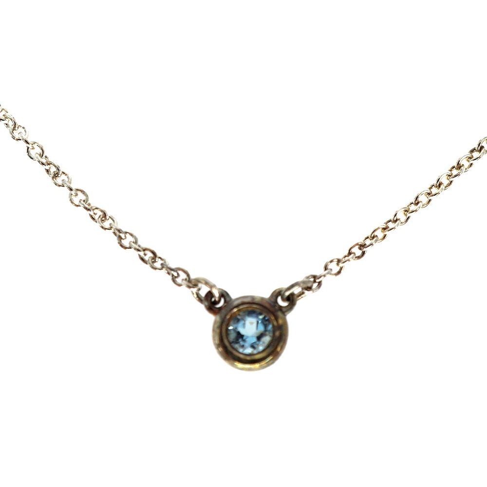 TIFFANY Co By the Yard Necklace Silver Blue Stone Jewelry Kantei kyoku Kasugai